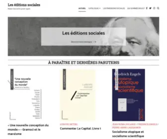 Editionssociales.fr(Les éditions sociales) Screenshot