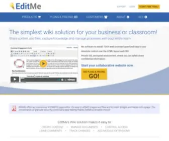 Editme.com(The Original Hosted Wiki) Screenshot