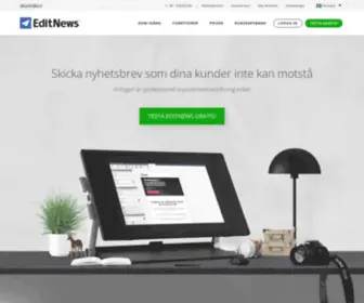 Editnews.se(Nyhetsbrev som dina kunder inte kan motstå) Screenshot