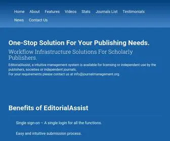 Editorialassist.com(Workflow Infrastructure Solutions For Scholarly Publishers. EditorialAssist) Screenshot