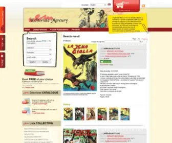 Editorialemercury.it(Catalogo fumetti MERCURY EDITORIALE) Screenshot