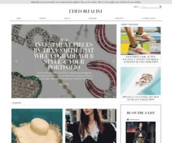 Editorialist.com(The Best In Luxury Fashion) Screenshot