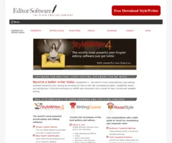 Editorsoftware.com(Software for Writers Professional Plain English Grammar Checker Spellchecker Proofreader Solutions) Screenshot