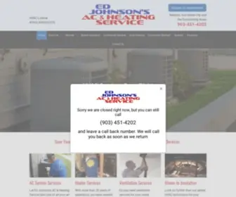 Edjohnsonsac.com(Ed Johnson's AC & Heating Service) Screenshot