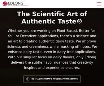 Edlong.com(Dairy Flavors & Food Ingredients for an Authentic Taste of Dairy) Screenshot