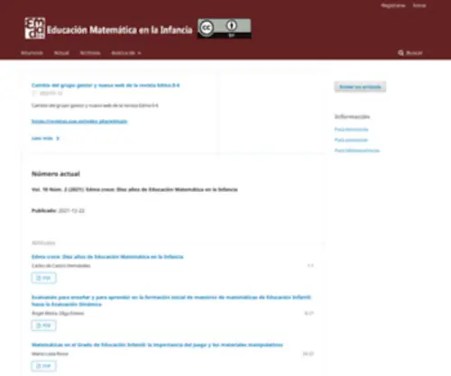 Edma0-6.es(Open Journal Systems) Screenshot