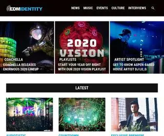 Edmidentity.com(EDM Identity strives to provide quality content about electronic dance music and the culture) Screenshot