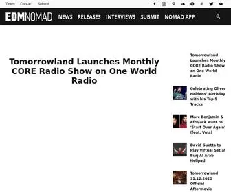 Edmnomad.com(The Leading News & Media Network in the EDM Industry) Screenshot