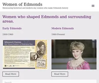 Edmondswomen.com(Showcasing historical and modern day women who make Edmonds history) Screenshot