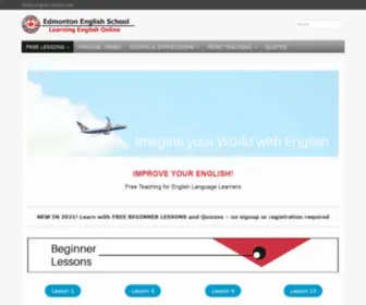 Edmontonenglishschool-Learningenglishonline.com(Free Online English School) Screenshot