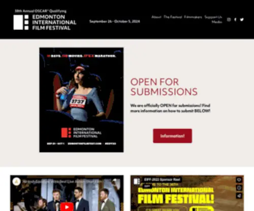 Edmontonfilmfest.com(EIFF) Screenshot