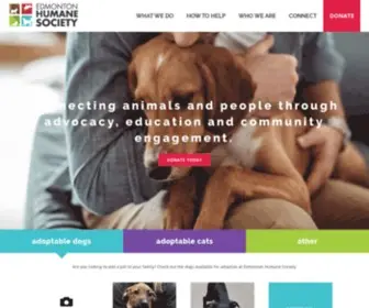 Edmontonhumanesociety.com(Edmonton Humane Society) Screenshot