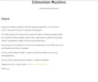 Edmontonmuslims.com(Edmonton Muslims Website) Screenshot