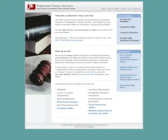 Edmontonnotary.com(Edmonton Notary Services) Screenshot