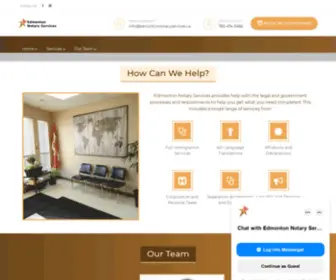 Edmontonnotaryservices.ca(Edmonton Notary Services) Screenshot