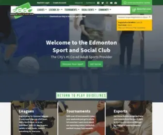 Edmontonsportsclub.com(The Edmonton Sport and Social Club) Screenshot