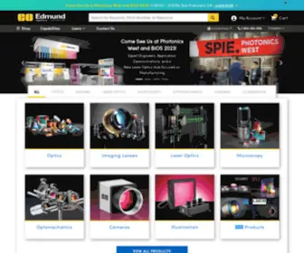 Edmundoptics.com(For more than 75 years Edmund Optics (EO)) Screenshot