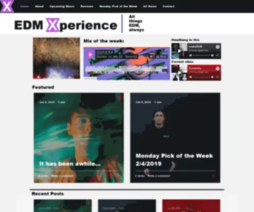 EdmXperience.com(Home) Screenshot