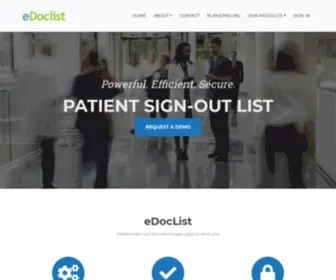 Edoclist.com(Patient handoff list for residents and hospitalists) Screenshot