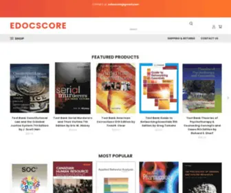 Edocscore.com(Test banks) Screenshot