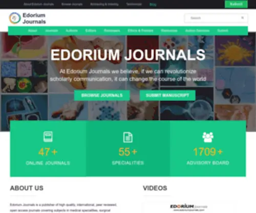 Edoriumjournals.com(Open Access Journals) Screenshot