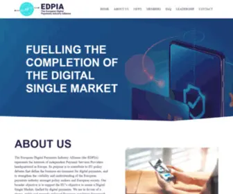 Edpia.eu(The European Digital Payments Industry Alliance) Screenshot