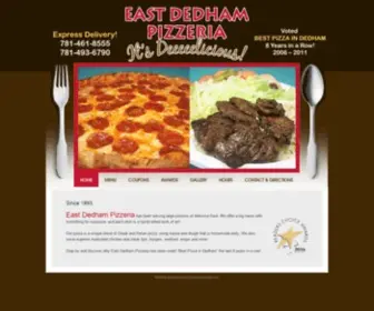 Edpizza.com(East Dedham Pizzeria serves large portions of delicious food. Our pizza) Screenshot