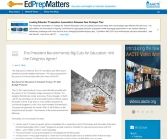 Edprepmatters.net(AACTE Blog) Screenshot