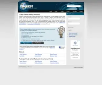 Edquest.ca(Edquest Middle School Science Resources) Screenshot