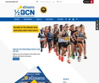 Edreamsmitjabarcelona.com(EDreams Mitja Marató de Barcelona) Screenshot