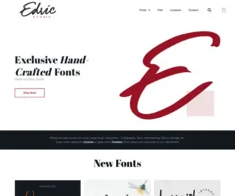 Edricstudio.com(Calligraphy fonts) Screenshot