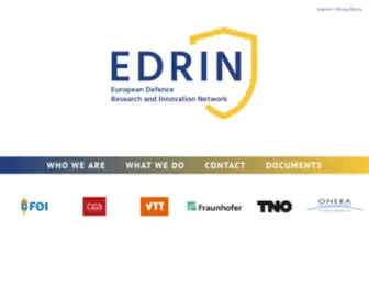 Edrin.org(European Defence Research and Innovation Network) Screenshot