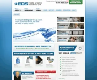 Edspumps.com(Water Treatment Systems & Water Pump Systems) Screenshot