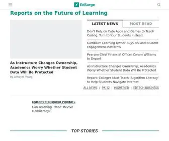 Edsurge.com(Education Technology News and Resources) Screenshot
