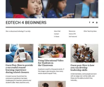 Edtech4Beginners.com(New to educational technology) Screenshot