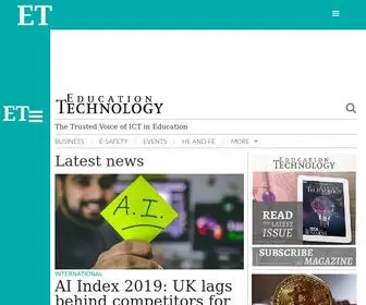Edtechnology.co.uk(Education Technology) Screenshot