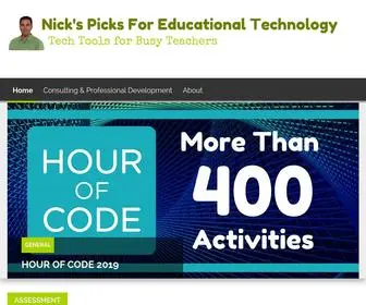 Edtechpicks.org(Nick's Picks For Educational Technology) Screenshot