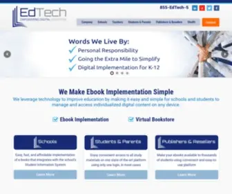 Edtechsolutions.com(Complete ebook implementation for K) Screenshot