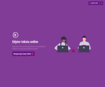 EDTR.pl(Edytor tekstu online) Screenshot