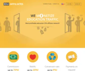 Edu-Affiliates.com(High-Paying Affiliate Program Converting Student Traffic) Screenshot