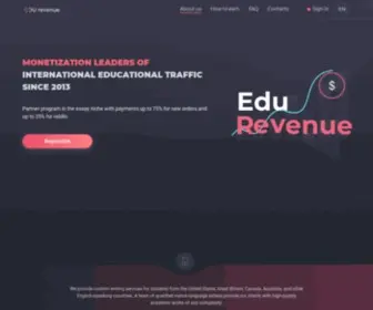 Edu-Revenue.com(Make $15 000 monthly by joining the new essay affiliate program) Screenshot