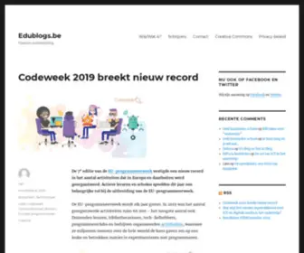 Edublogs.be(Vlaamse onderwijsblog) Screenshot