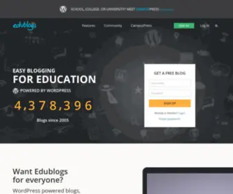 Edublogs.com(Education blogs for teachers) Screenshot