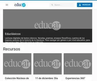 Educ.ar(Educ.ar ministerio educación argentina home) Screenshot