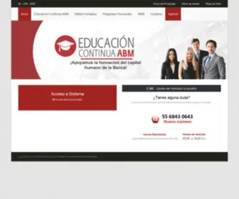 Educacioncontinua-ABM.com.mx(Bienvenidos) Screenshot