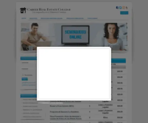 Educacioncontinuavirtual.com(Career real estate college) Screenshot