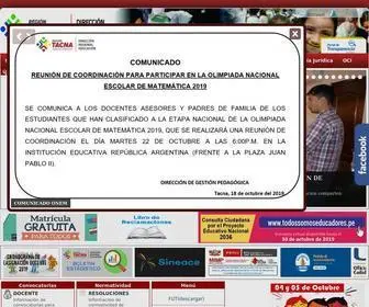 Educaciontacna.edu.pe(Dirección Regional de Educación Tacna) Screenshot