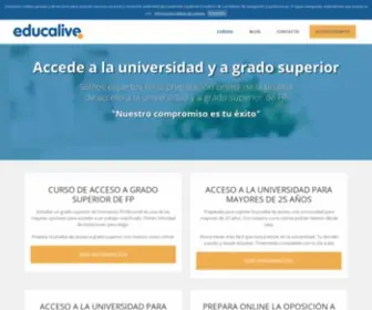 Educalive.com(Cursos online de acceso a universidad y FP) Screenshot