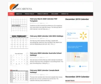 Educarenusa.com(2019 Calendars for Students Education) Screenshot