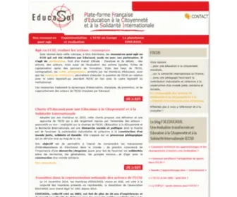 Educasol.org(Plateforme d’éducation à la citoyenneté et à la solidarité internationale) Screenshot